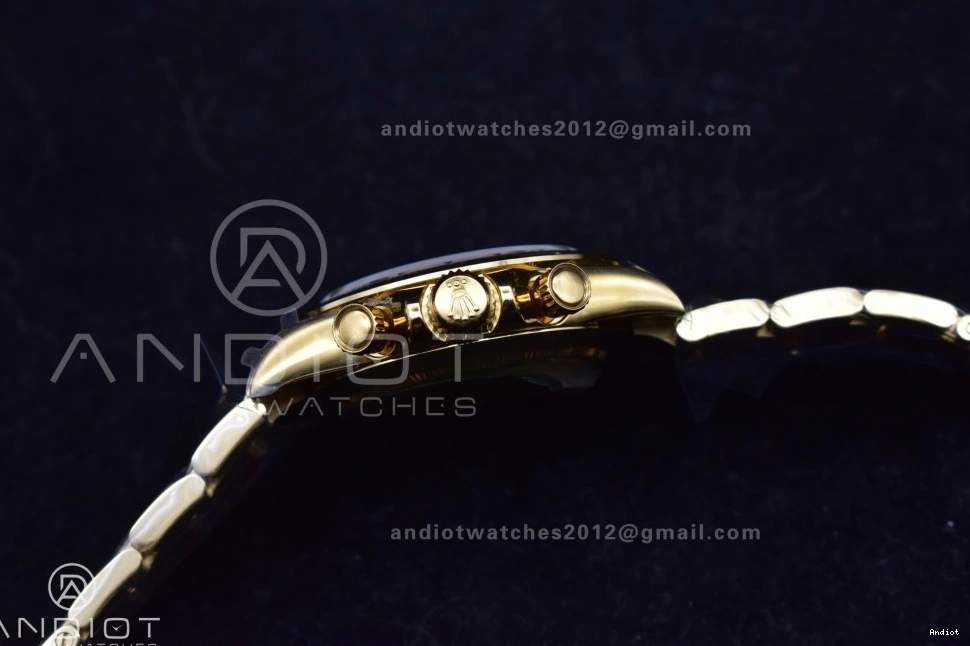 1:1 Bracelet QF Dial Edition 116508 Black Best Daytona on Diamonds YG V2 SH4130 1122